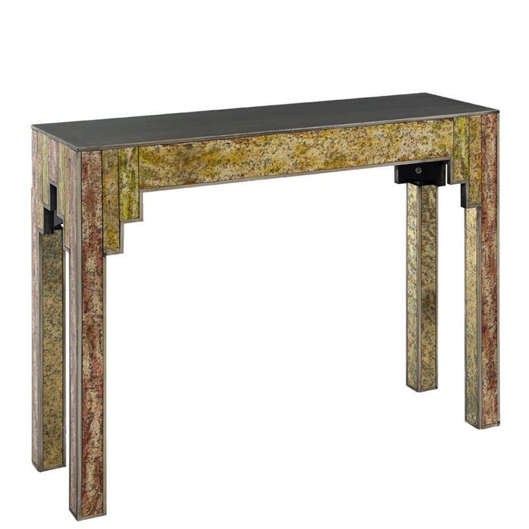 Deco Console Table - Antique Gold Wood