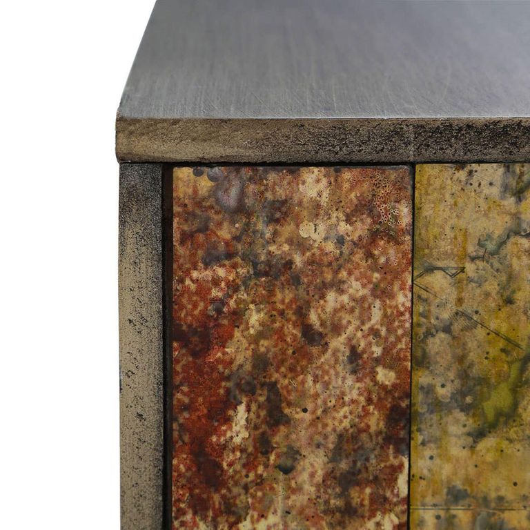 Deco Console Table - Antique Gold Wood