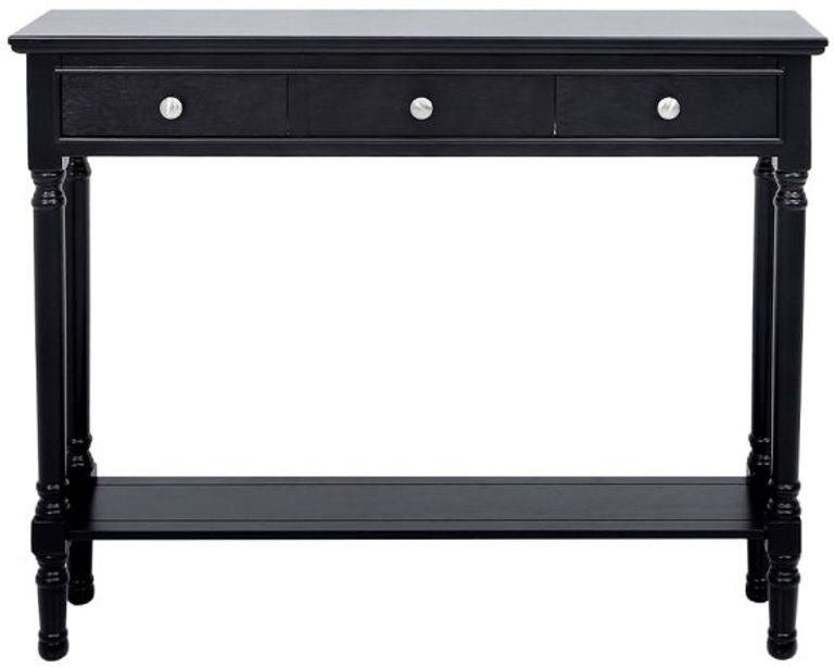 Delta Console Table - 3 Drawer - Black
