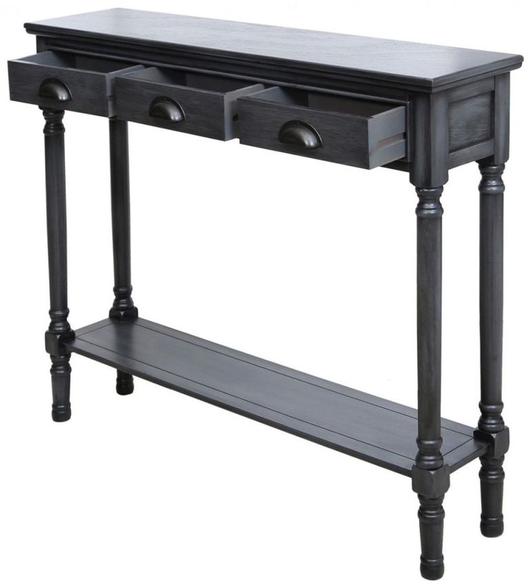 Delta Console Table - 3 Drawer - Grey