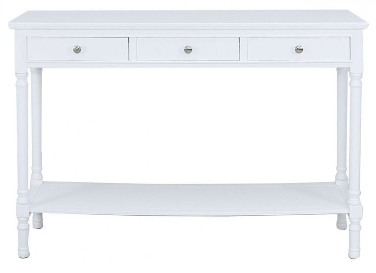 Delta Console Table - 3 Drawer - White