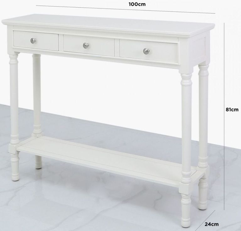 Delta Console Table - White