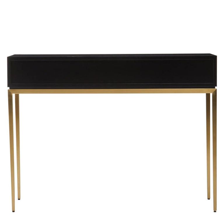 Deruta Console Table - Grey Faux Shagreen - 1 Drawer