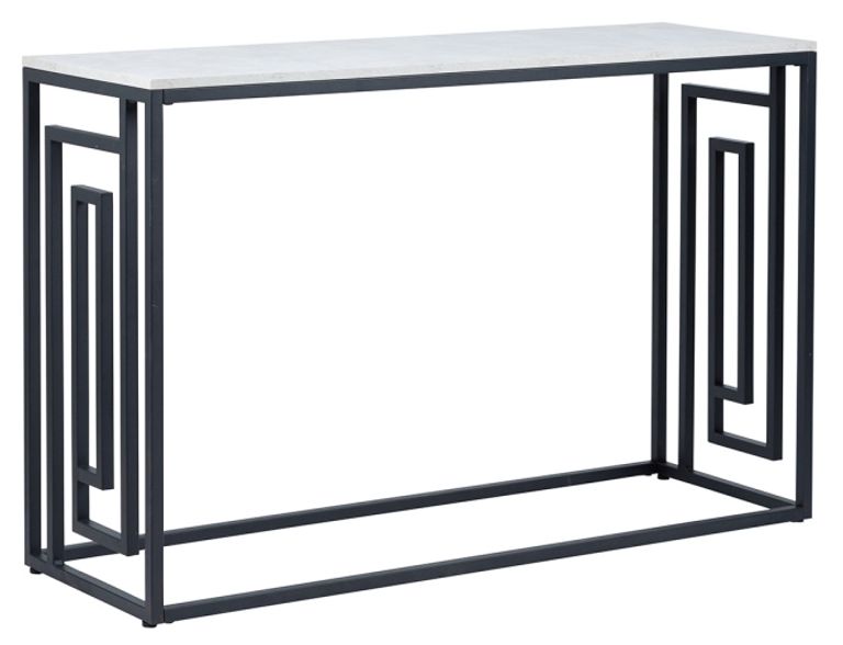 Devon Console Table - Grey Wood and Black