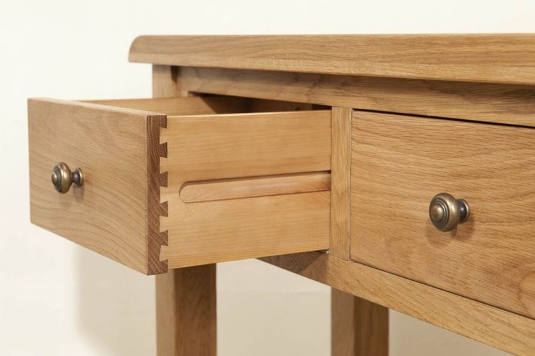 Dorset Console Table - 2 Drawer - Oak