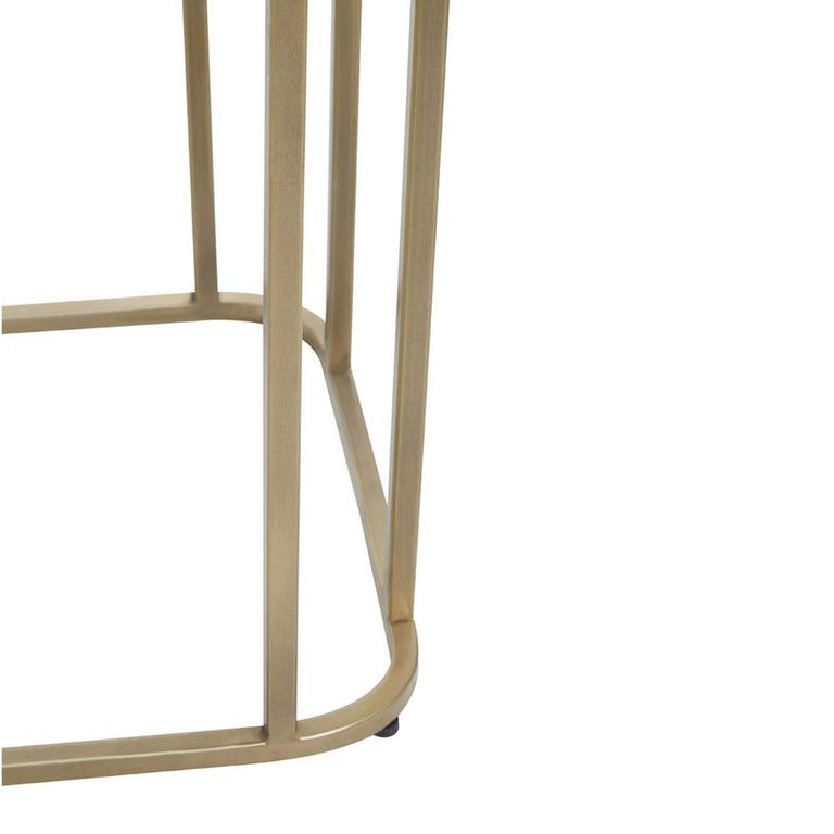 Ella Console Table - Mirrored with Gold Metal