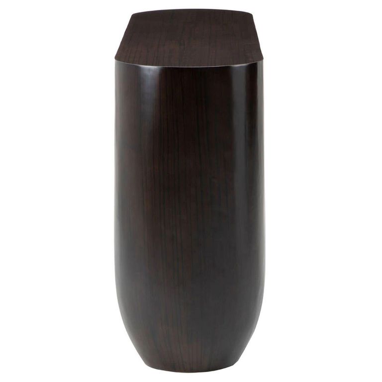 Gabelle Console Table - Oval - Dark Bamboo Wood