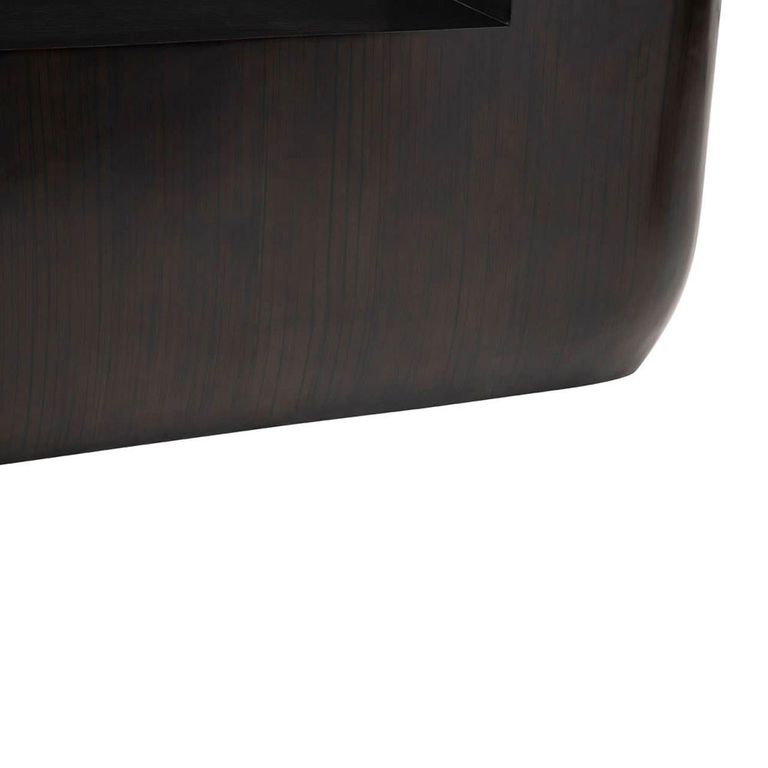 Gabelle Console Table - Oval - Dark Bamboo Wood