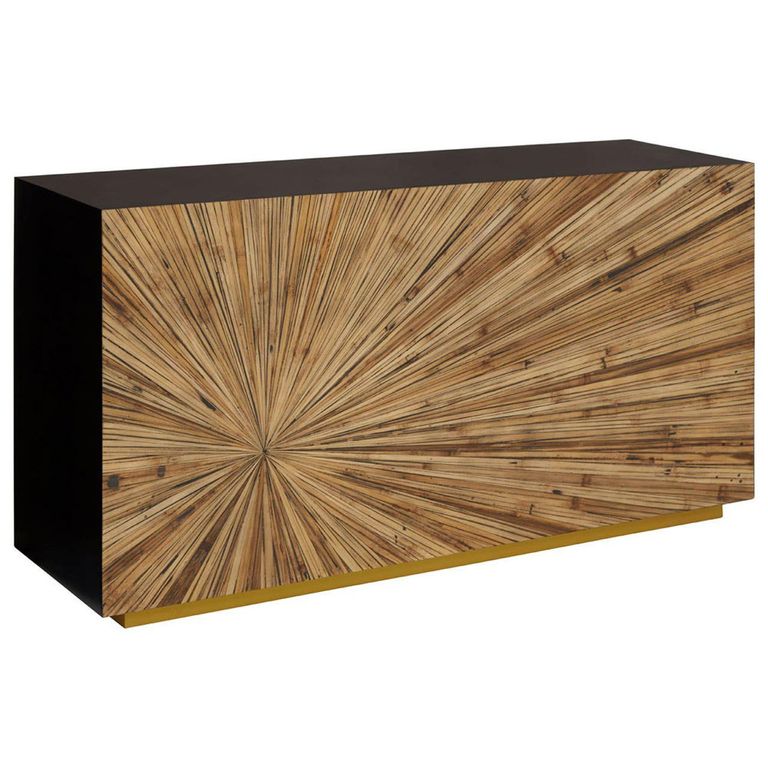 Gabelle Console Table - Dark Bamboo Wood - Sunburst