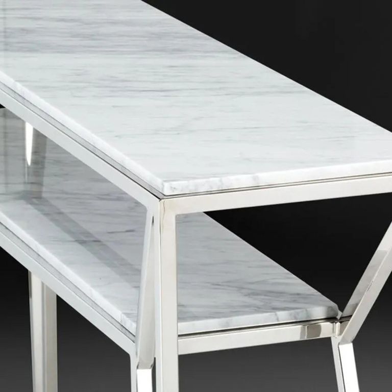 Ginza Console Table - Marble and Metal - Variation Available