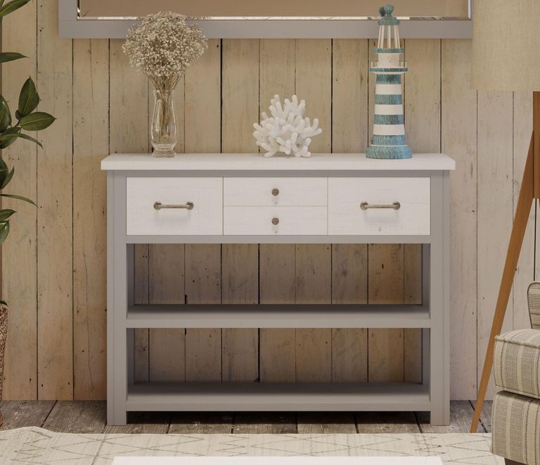 Greystone Reclaimed Wood Console Table - 4 Drawer