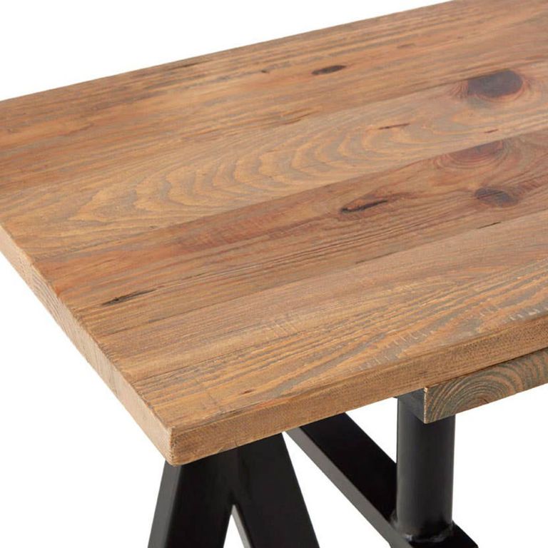 Hampstead Console Table - Pine Wood and Metal