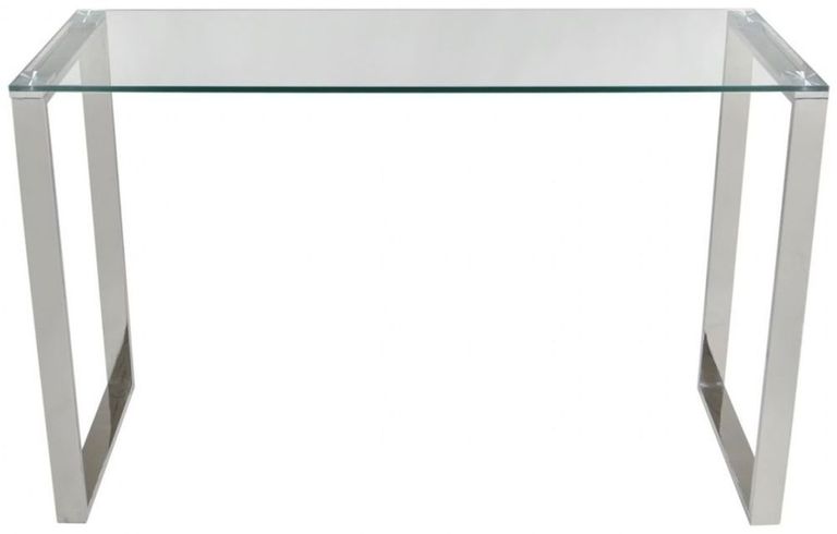 Harry Console Table - Glass and Chrome