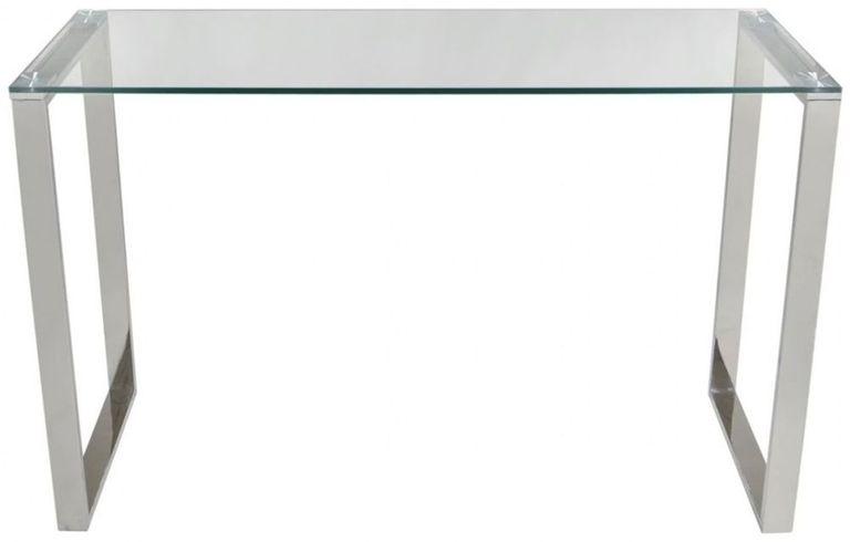 Harry Console Table - Glass and Chrome