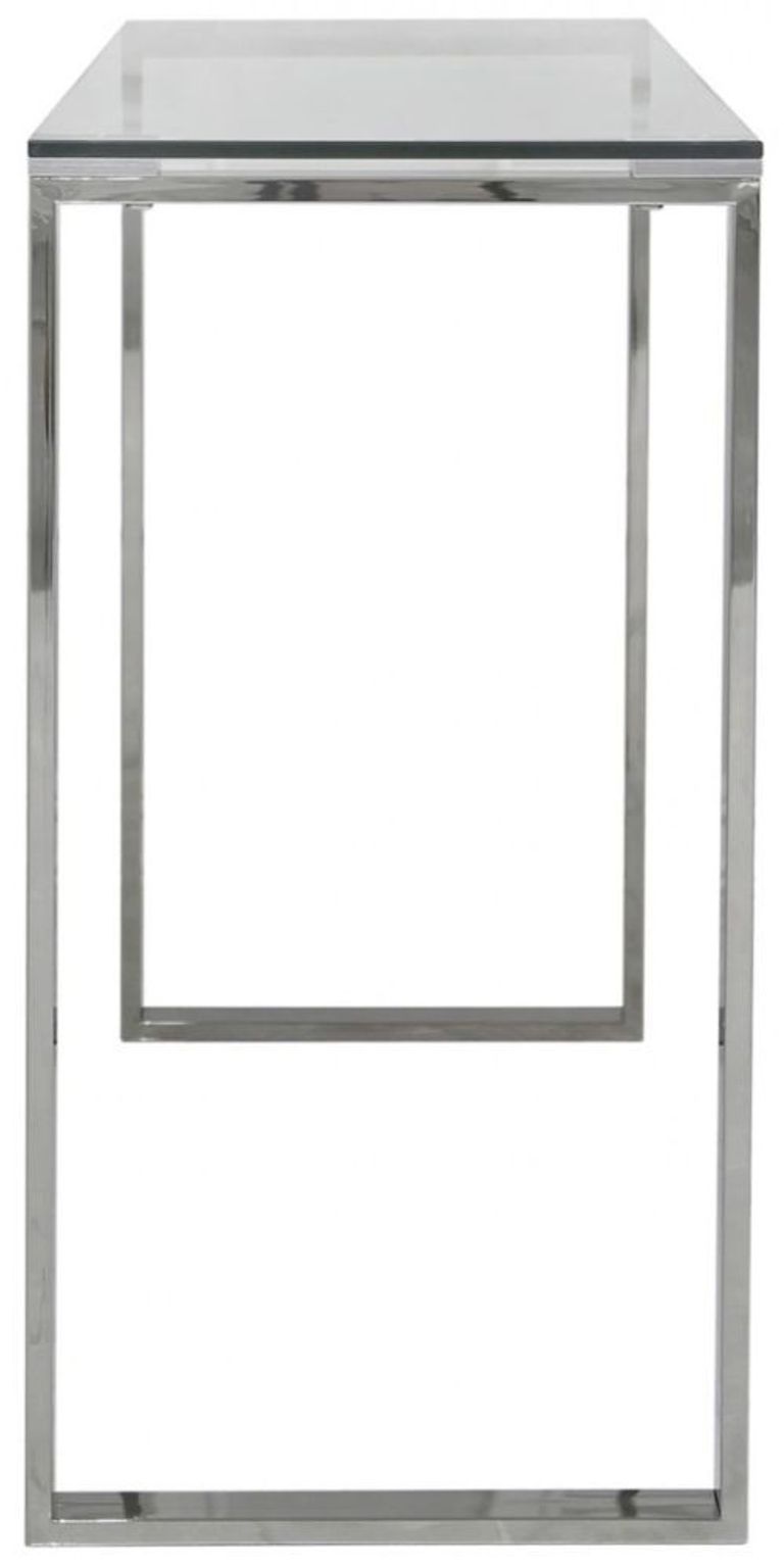 Harry Console Table - Glass and Chrome