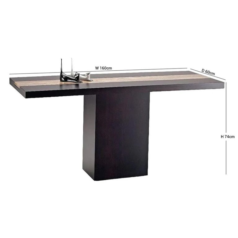 Hermes Console Table - Marble with Wooden Base - Variation Available