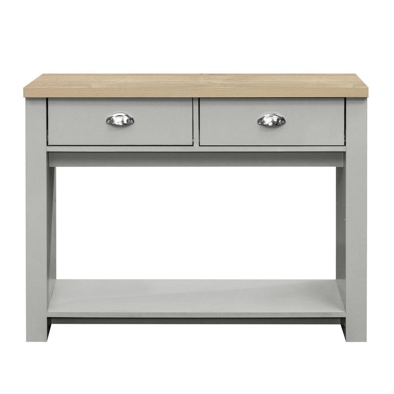 Highgate Console Table - 2 Drawer - Grey Painted