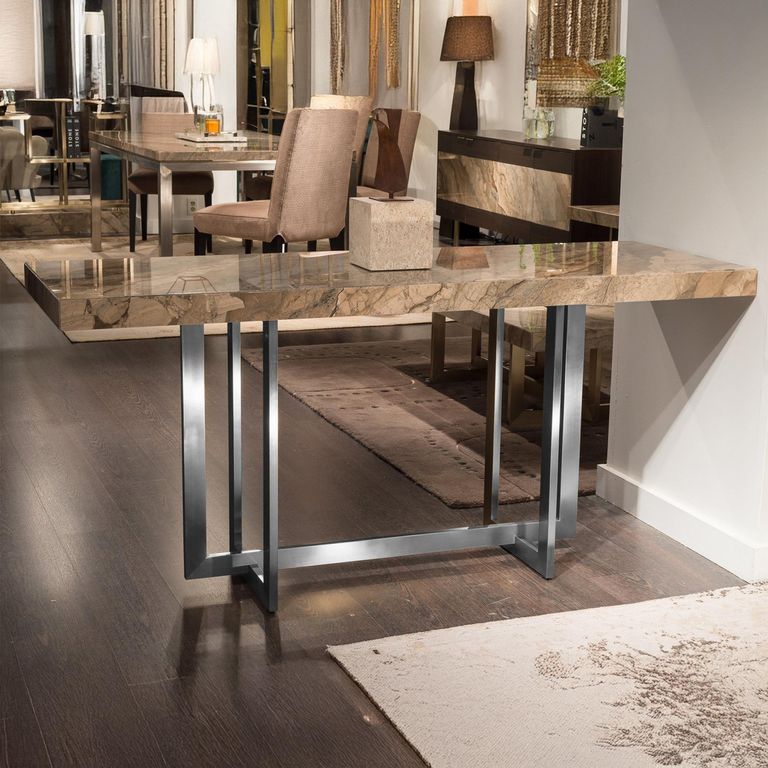 Horizon Console Table - Marble with Steel Base - Variation Available