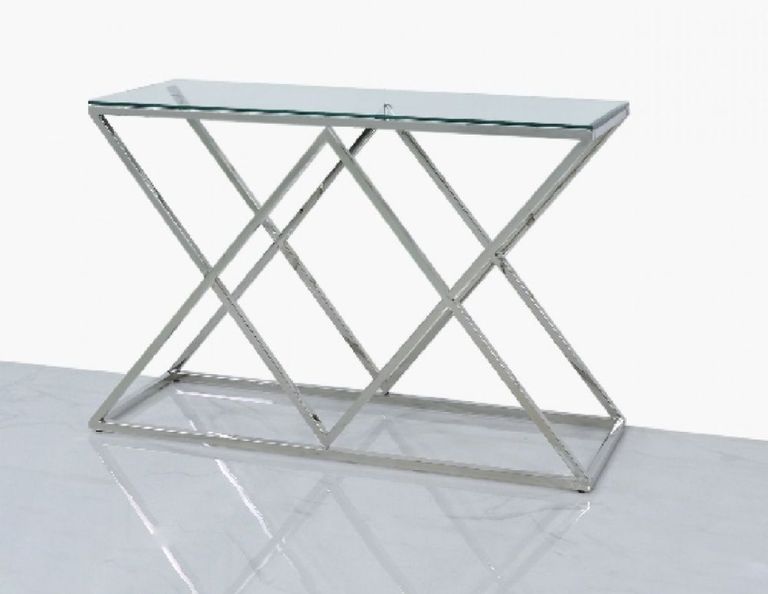 Imperia Console Table - Glass and Chrome