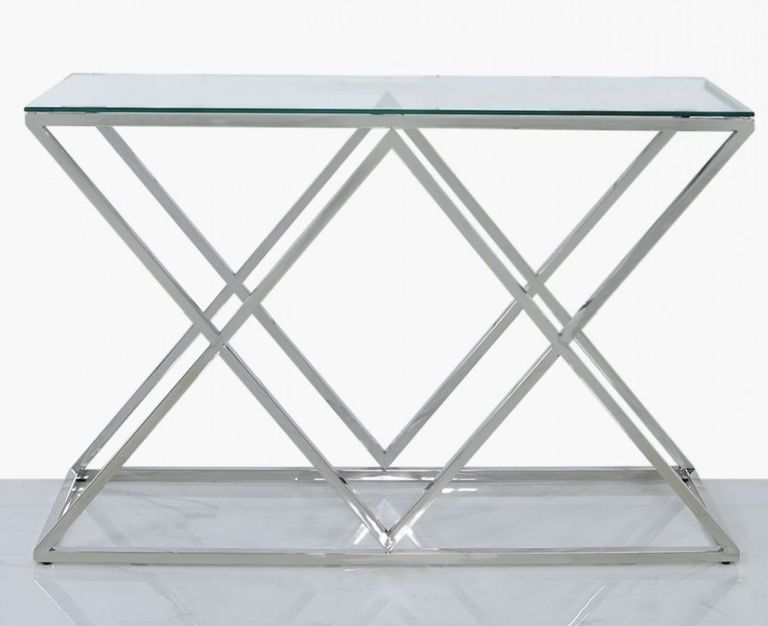 Imperia Console Table - Glass and Chrome