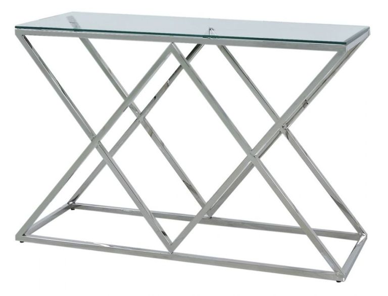 Imperia Console Table - Glass and Chrome