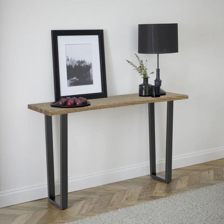 Jersey Console Table - Industrial Style - Oak
