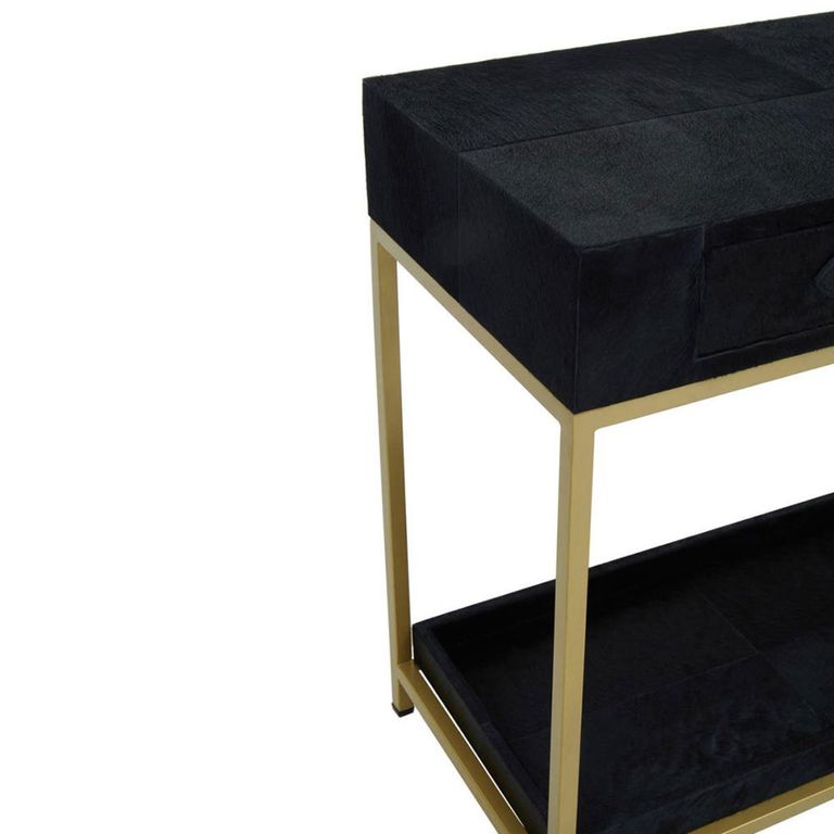 Kensington Townhouse Console Table - 2 Drawer - Black