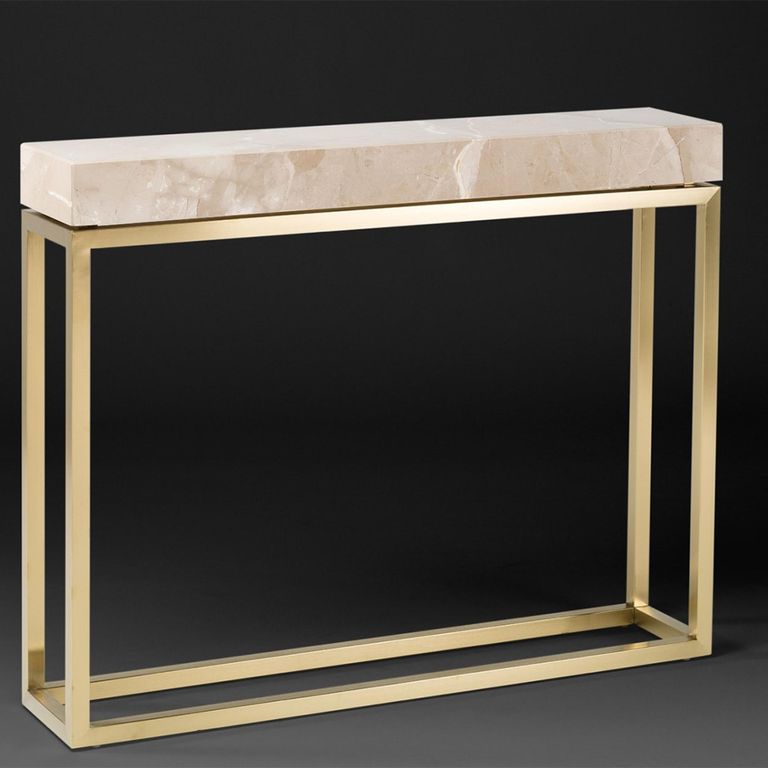 Kubo Console Table - Marble with Brass Base - Variation Available