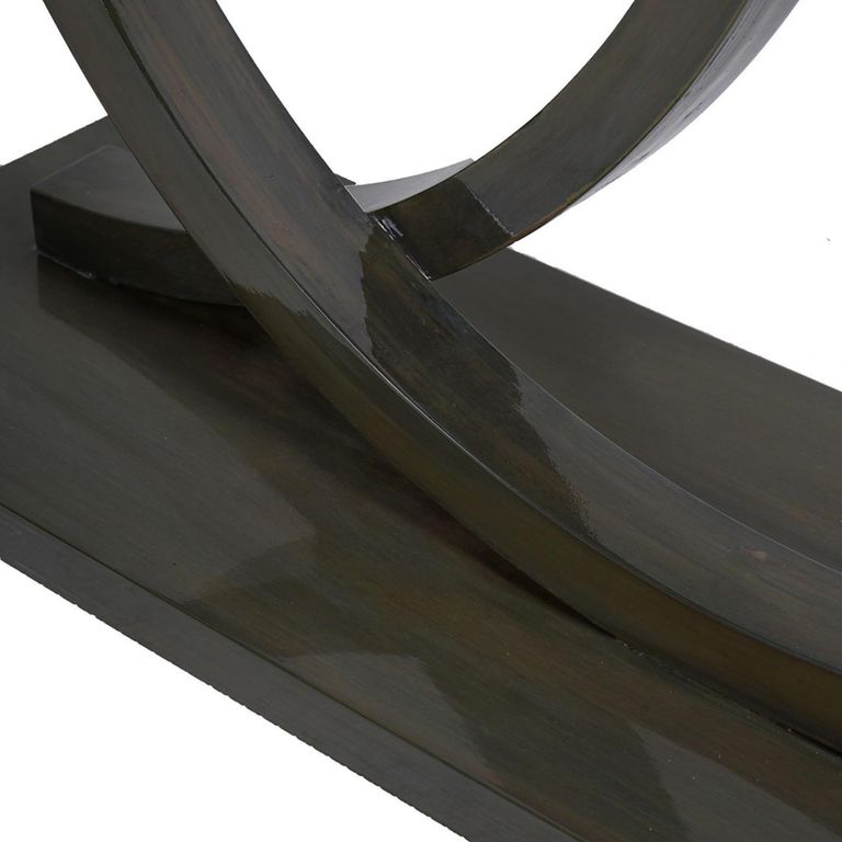 Lacquer Olive Console Table - Mango Wood