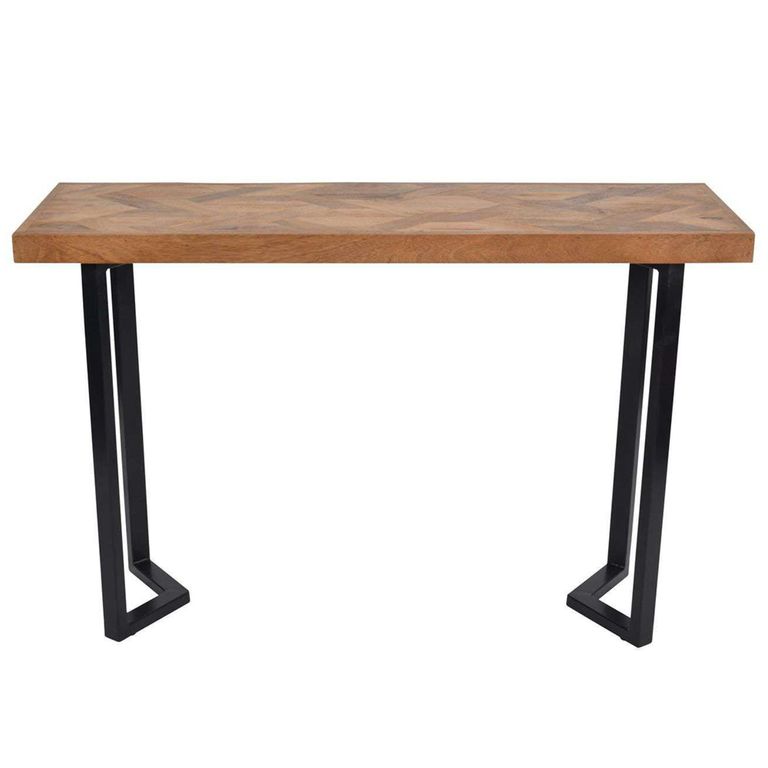 Marston Console Table - Geometric - Mango Wood - Large