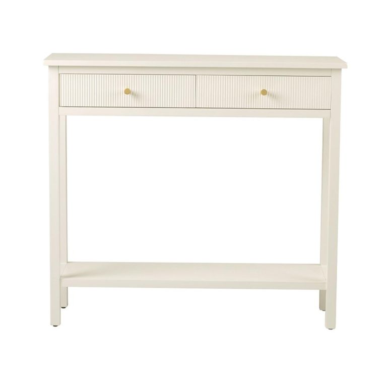 Lindon Console Table - 2 Drawer - Frosty White