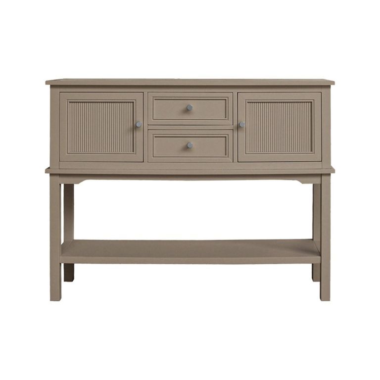 Lindon Hall Table - 2 Door - 2 Drawer - Taupe