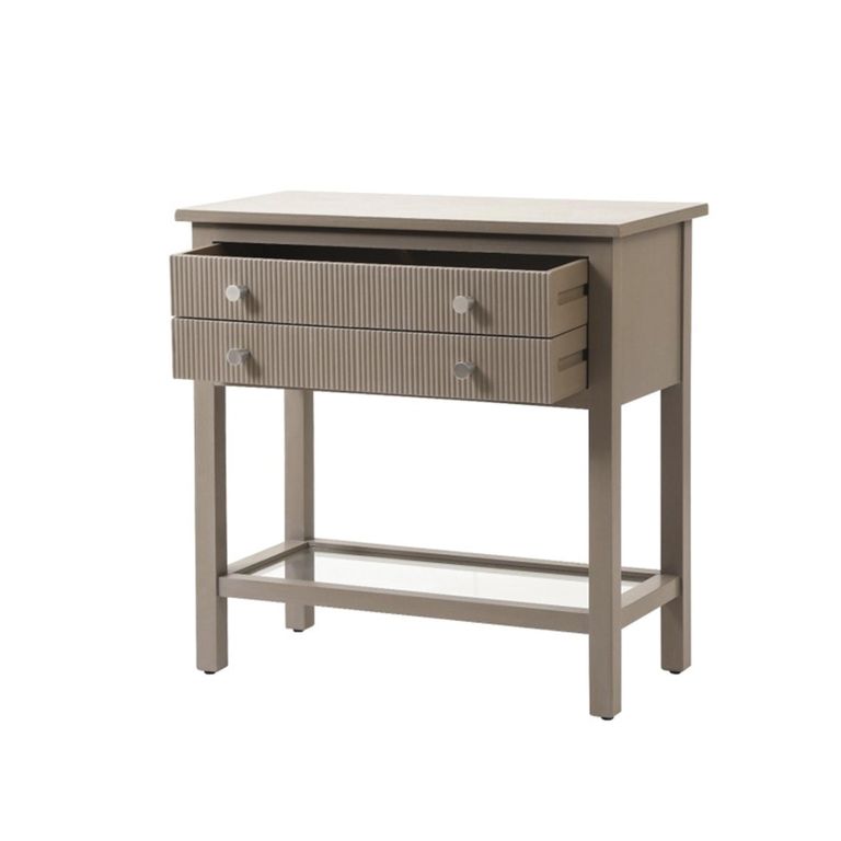 Lindon Console Table - 2 Drawer - Small - Taupe