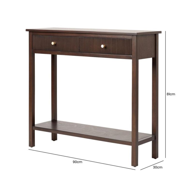 Lindon Console Table - 2 Drawer - Walnut