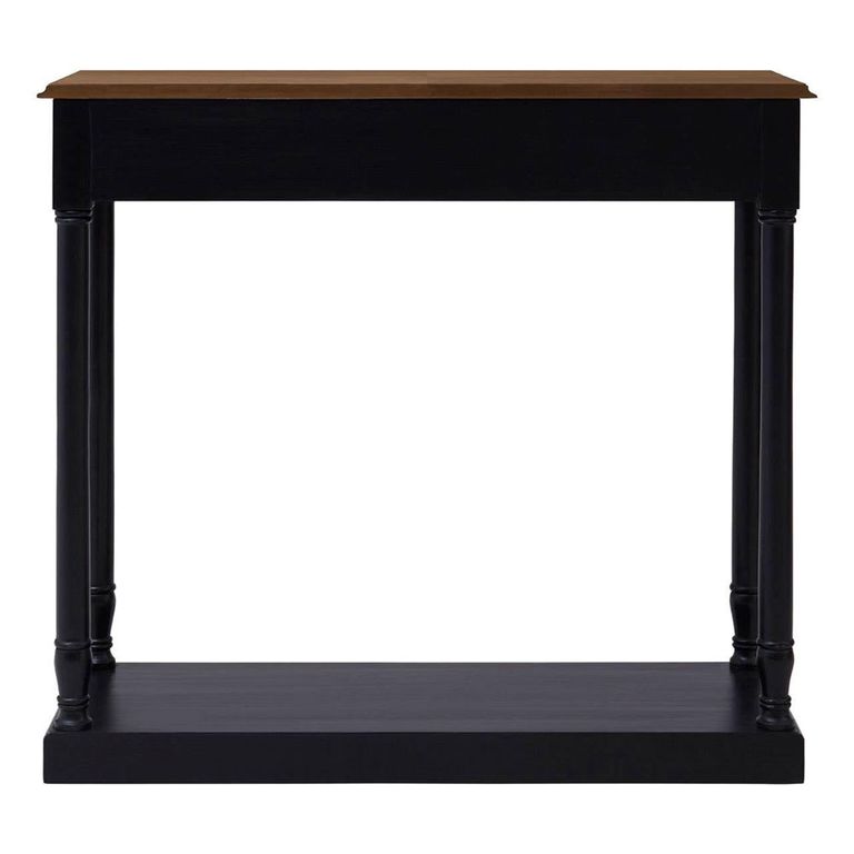 Loire Console Table - 1 Drawer - Black and Oak