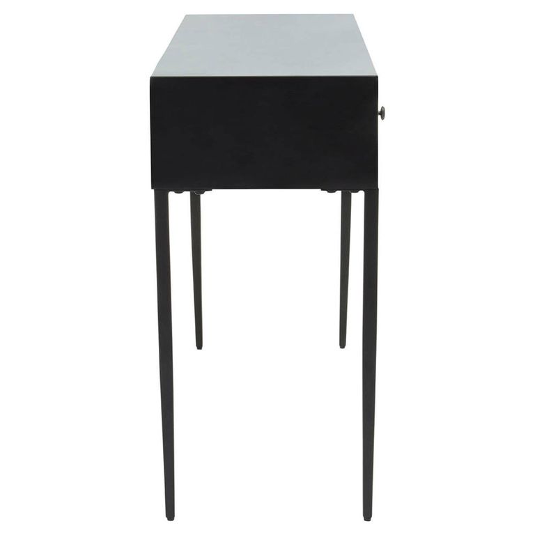 Luxor Console Table - Black and Grey Pine Wood - 3 Drawer