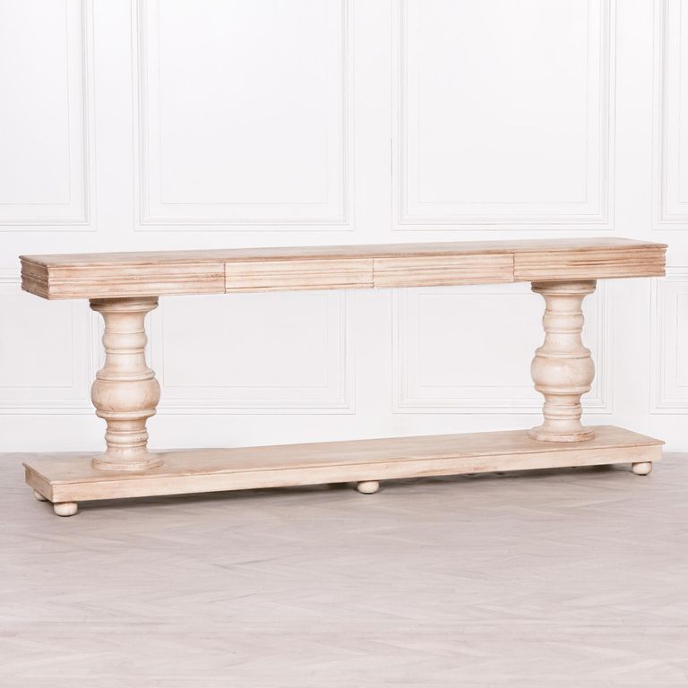 Mango Wood Console Table - 2 Drawer - Extra Large