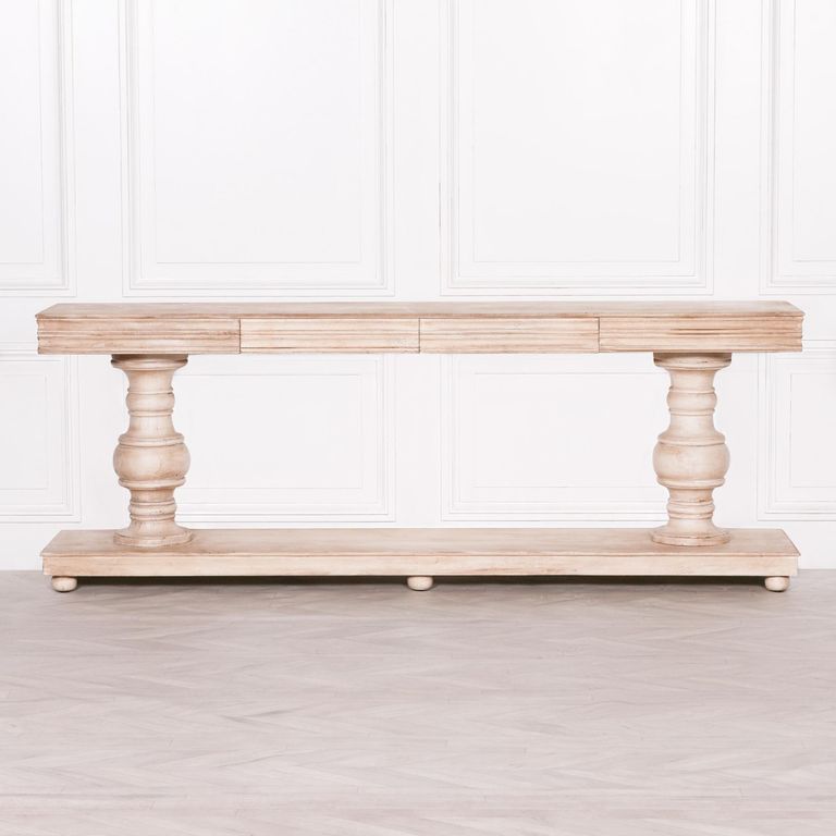 Mango Wood Console Table - 2 Drawer - Extra Large