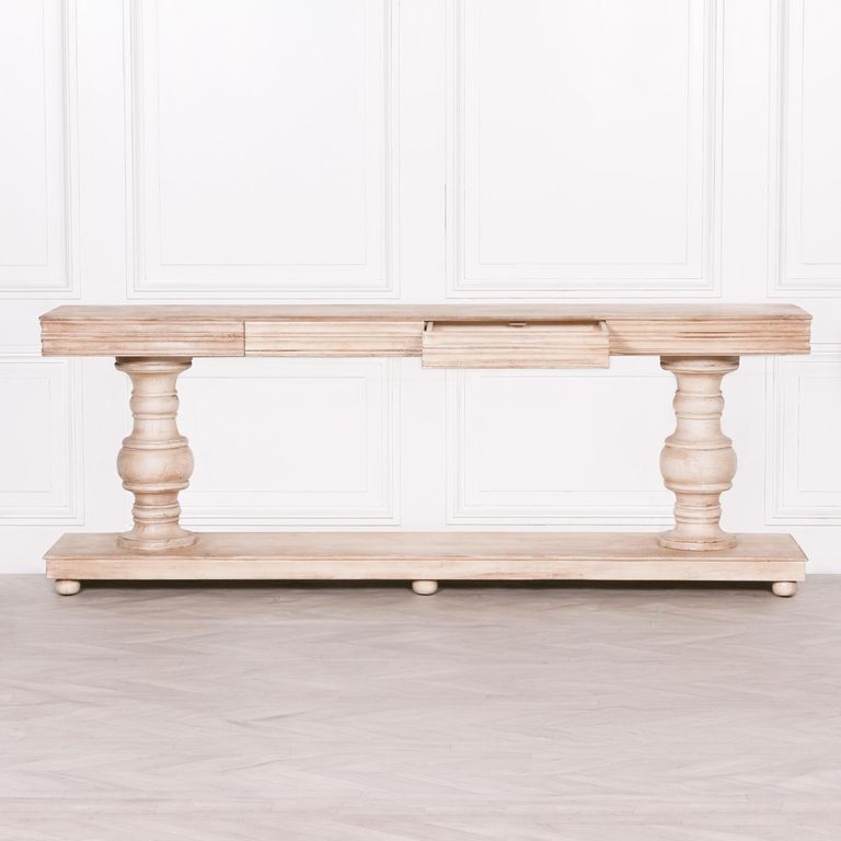 Mango Wood Console Table - 2 Drawer - Extra Large