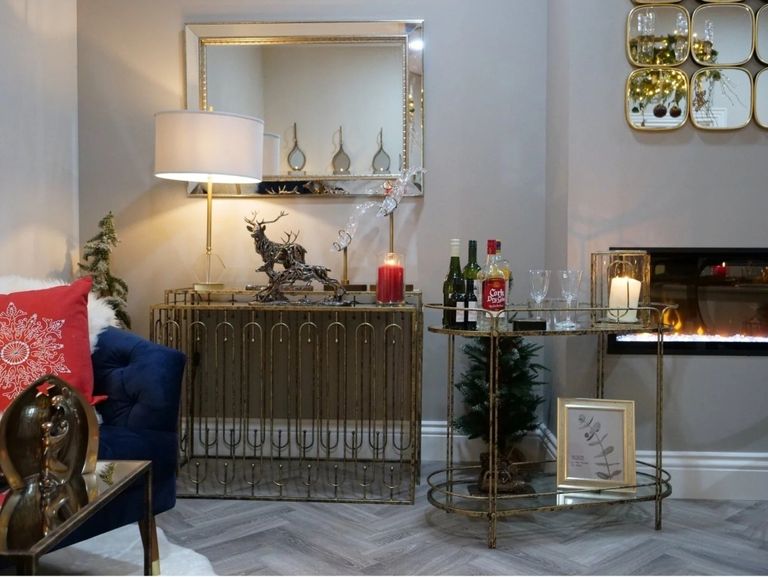 Estela Console Table - Antique Gold - Set of 2