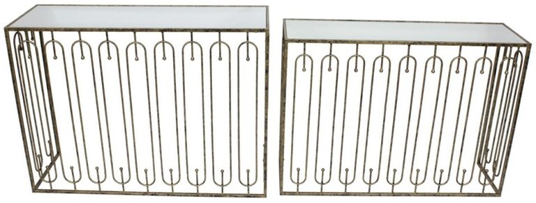 Estela Console Table - Antique Gold - Set of 2