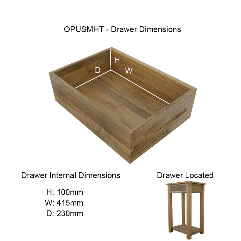 Opus Console Table - 1 Drawer - Oak
