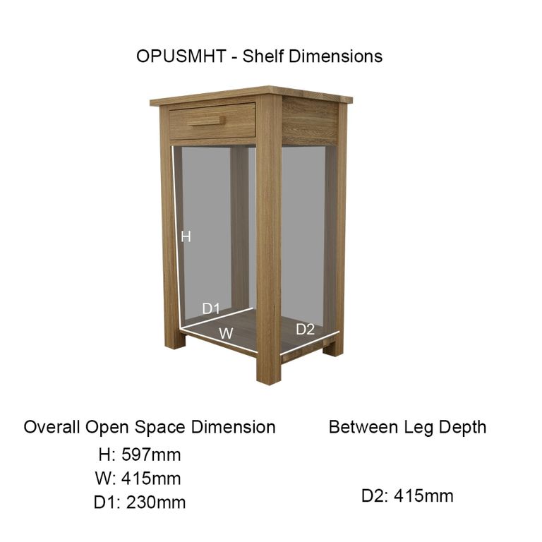 Opus Console Table - 1 Drawer - Oak