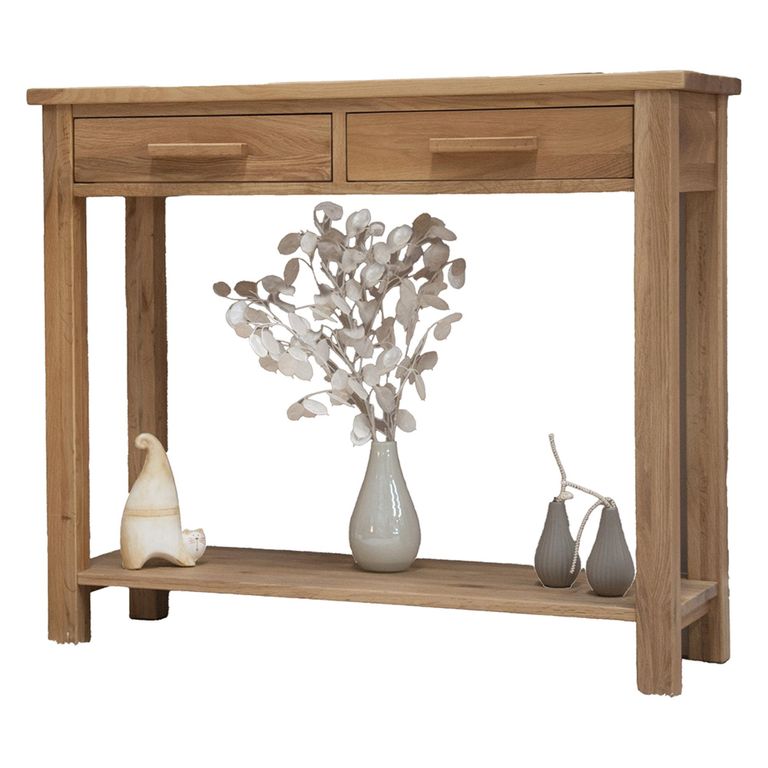 Opus Console Table - 2 Drawer - Oak