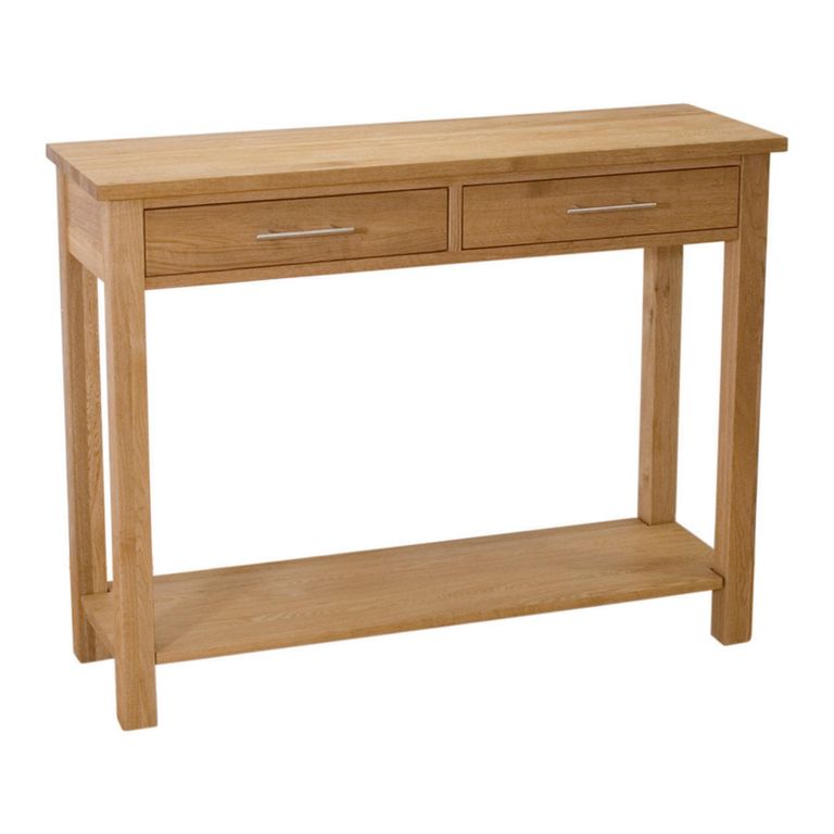 Opus Console Table - 2 Drawer - Oak