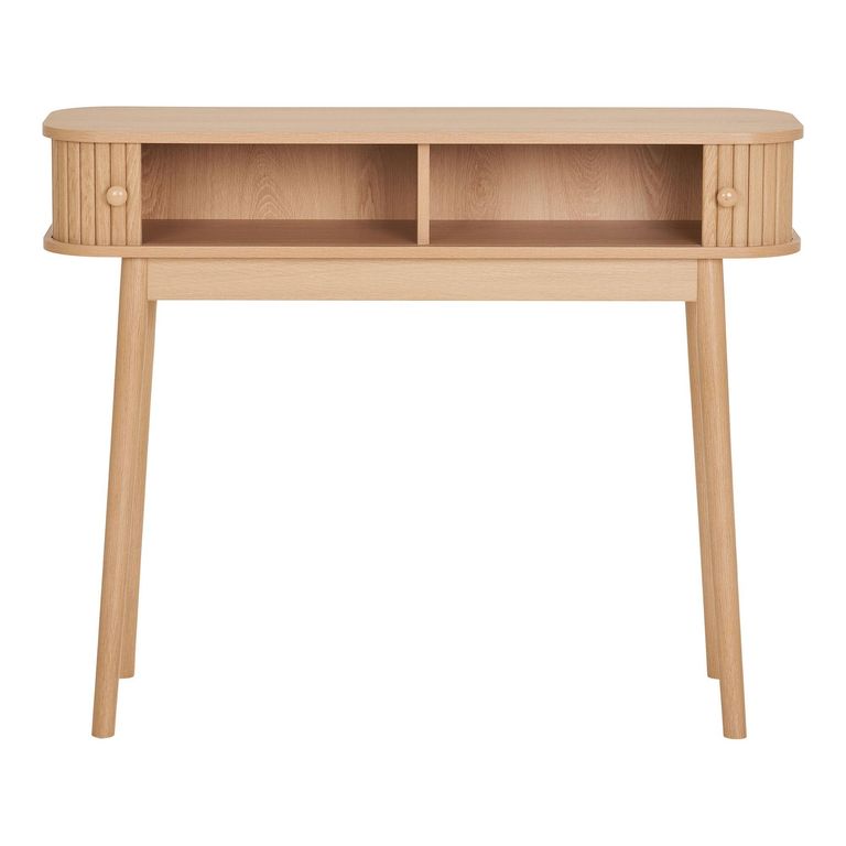 Nikko Console Table - 2 Door - Curved - Fluted - Pine Wood