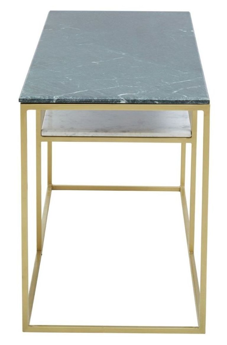 Nirav Console Table - Marble with Gold Base