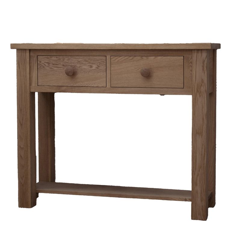 Torino Console Table - 2 Drawer - Oak