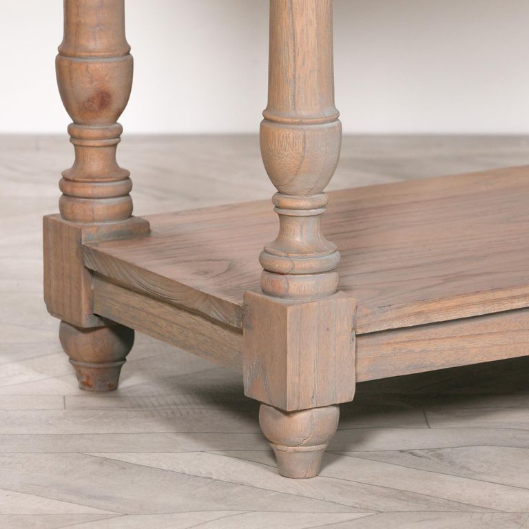 Rustic Breakfront Console Table - 3 Drawer