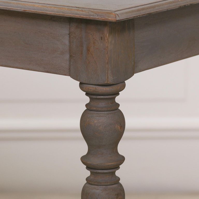 Rustic Mango Wood Column Console Table - Large